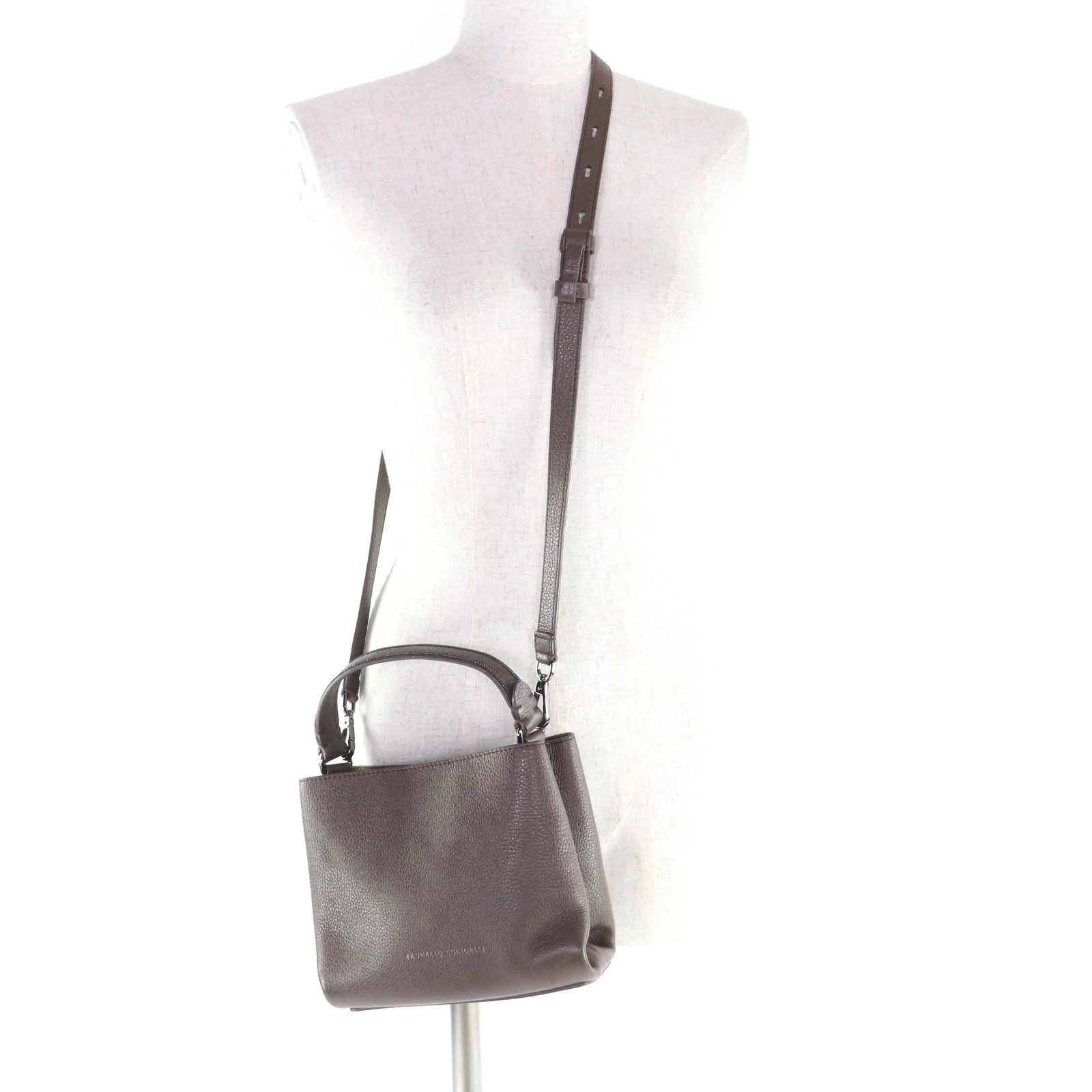 Brunello Cucinelli Leather Shoulder Bag - Image 5