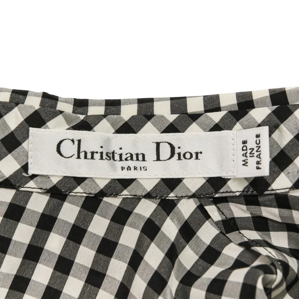 Christian Dior Gingham Check Silk Dress - Image 11