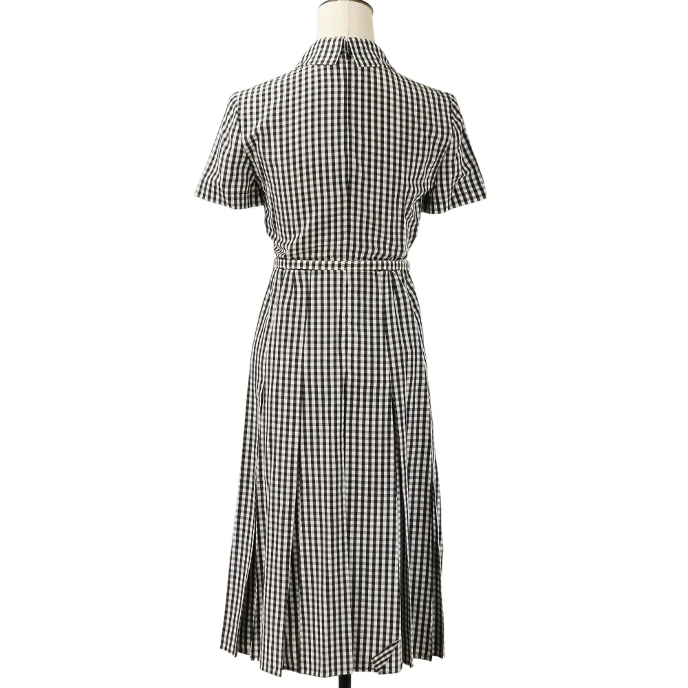 Christian Dior Gingham Check Silk Dress - Image 5