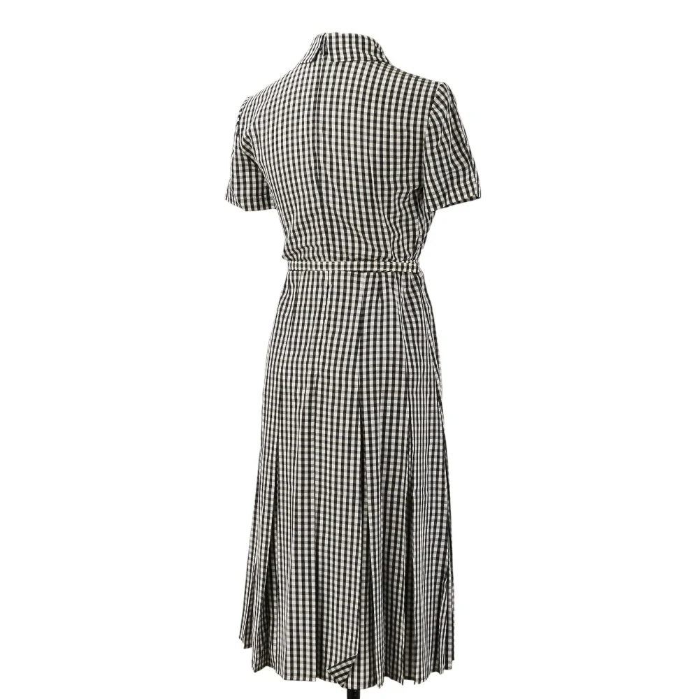 Christian Dior Gingham Check Silk Dress - Image 6
