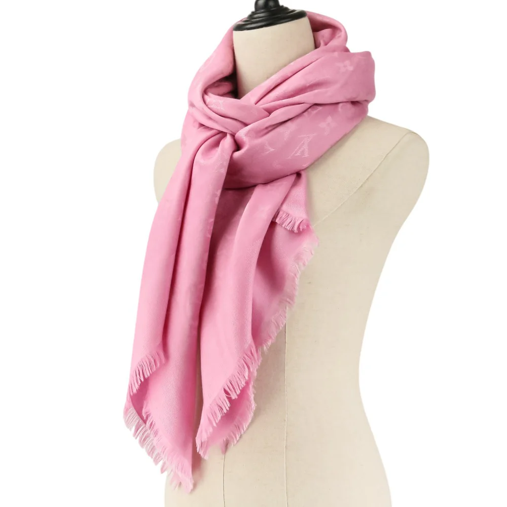 Louis Vuitton Monogram Silk Wool Shawl - Image 3