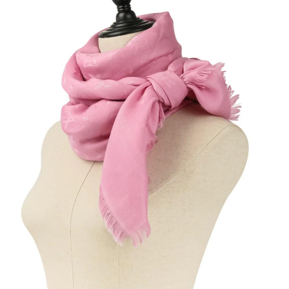 Louis Vuitton Monogram Silk Wool Shawl - Image 4