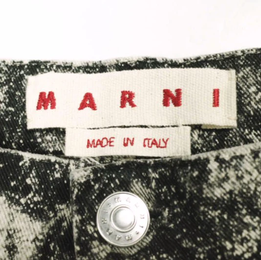 Marni Marble Dyed Denim Wide Leg Jeans - Image 4