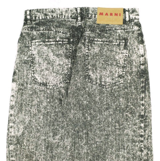 Marni Marble Dyed Denim Wide Leg Jeans - Image 7
