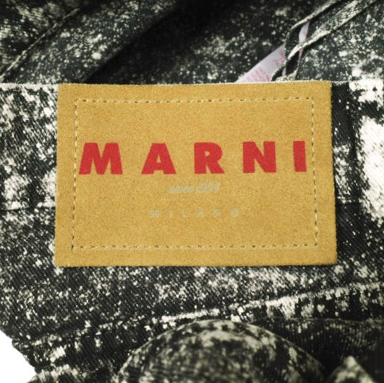 Marni Marble Dyed Denim Wide Leg Jeans - Image 8