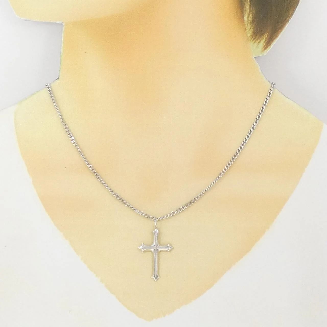 Platinum Cross Necklace - Image 6
