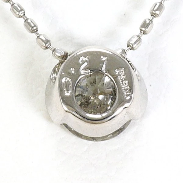 Platinum Diamond Pendant Necklace - Image 3