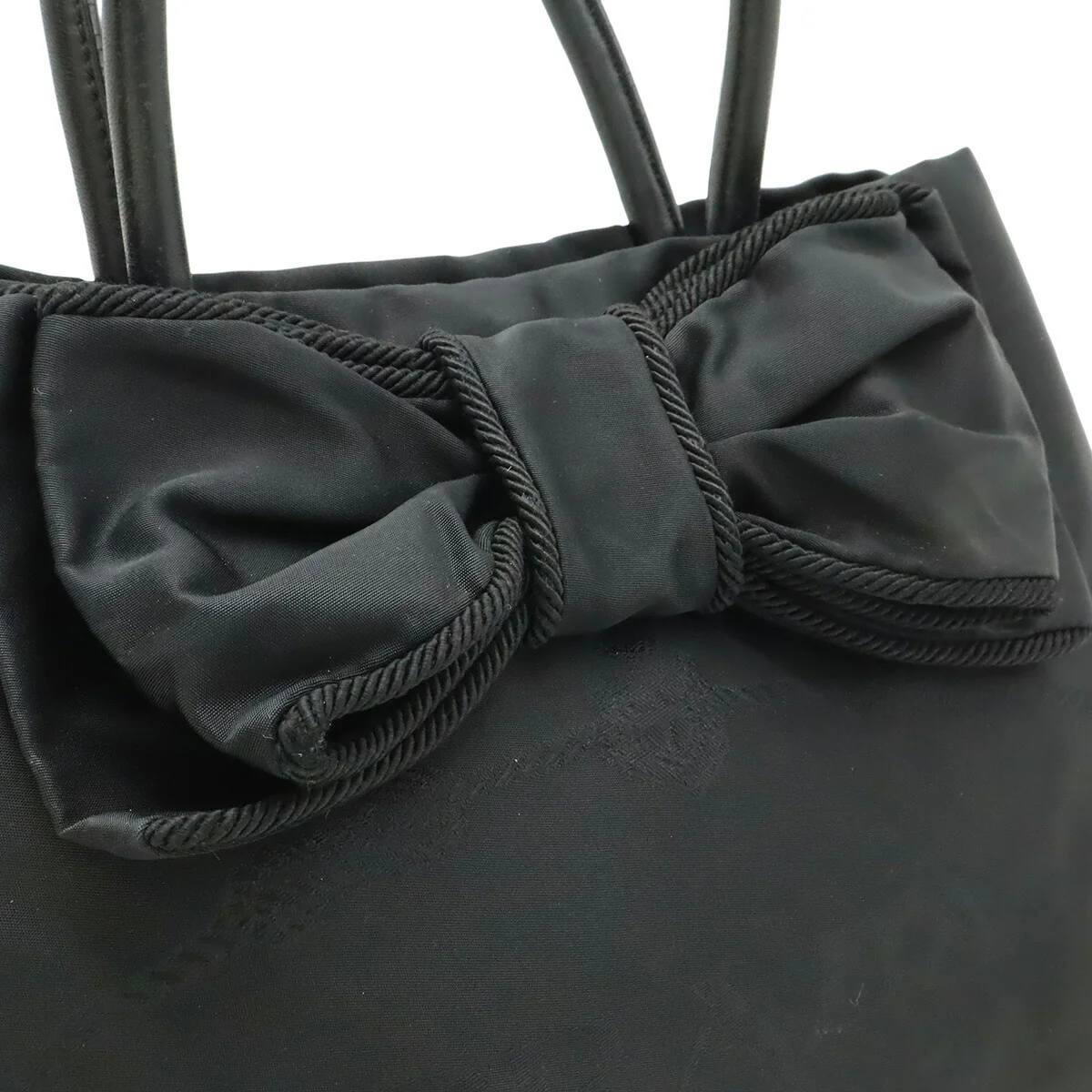 Prada Logo Jacquard Nylon 2way Bag - Image 8
