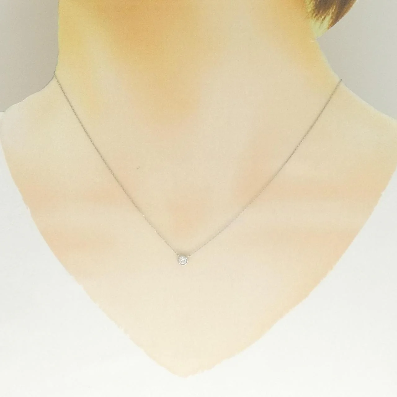 Pt900 Pt850 Diamond Necklace - Image 6