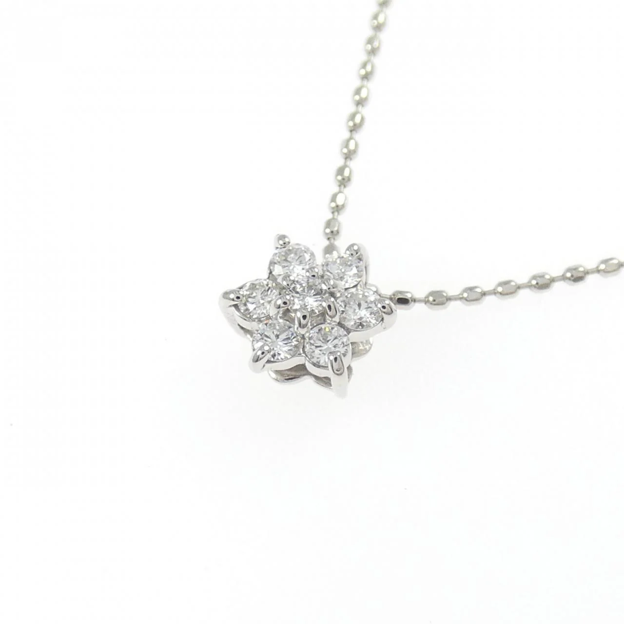 Pt900/Pt850 Platinum Diamond Necklace - Image 3