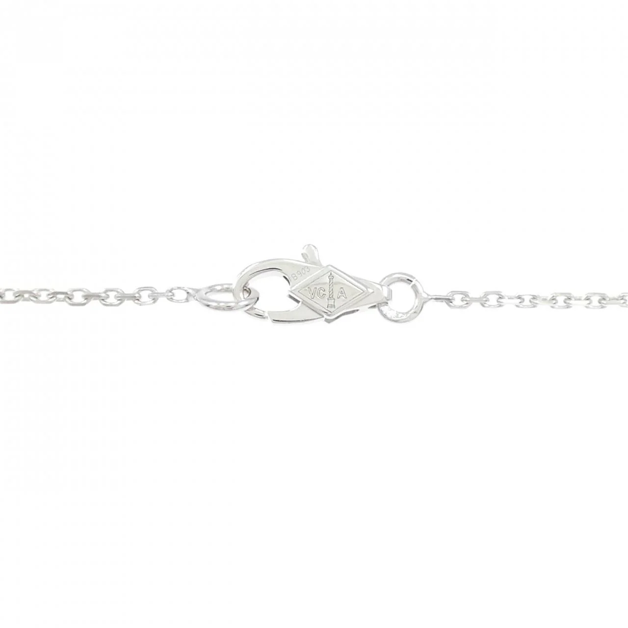 Van Cleef & Arpels Sweet Alhambra 750 White Gold Diamond Necklace - Image 5